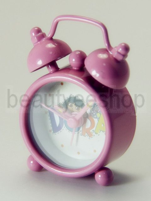   Cute Mini Pink Girl Antique Style Alarm Clock Ring Bell Pink  