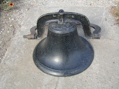 Vintage Cast Iron School Bell Antique Church Old Farm  