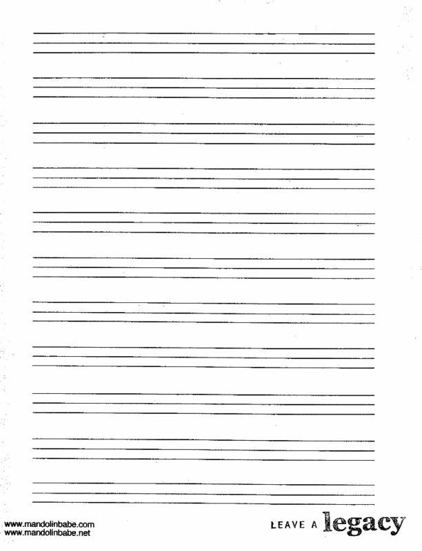 Blank Dulcimer Tab Sheets/Set of 8 Blank Sheets  