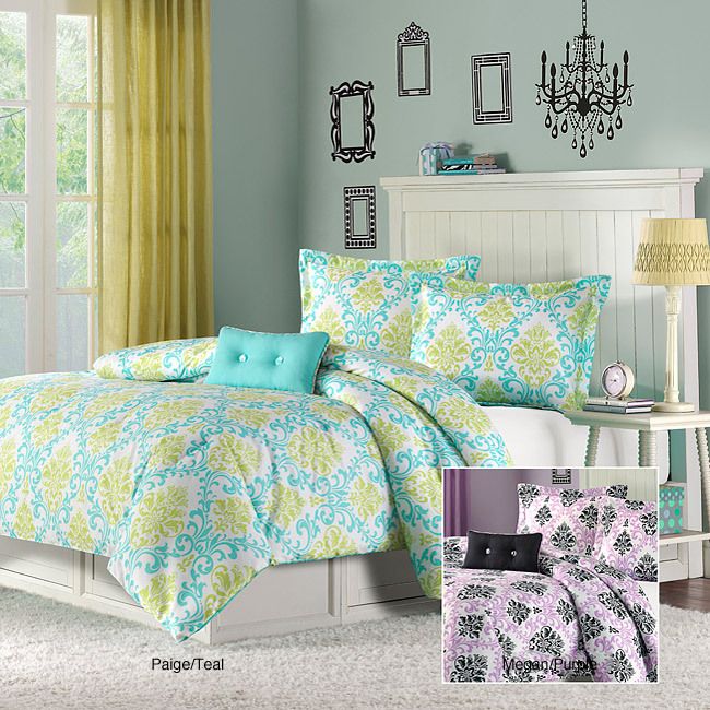 Paige/ Megan Full/ Queen size 4 piece Comforter Set  