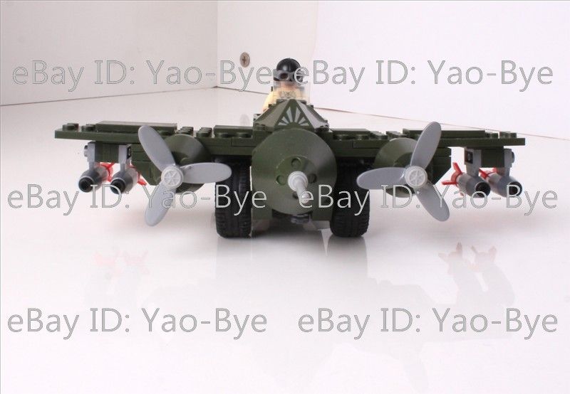   WAR II 2 CAMOUFLAGE & BOMBER CHILDRENS KIDS BUILDING TOY GIFT  