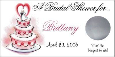 20 WEDDING CAKE bridal shower scratch offs cards favors  