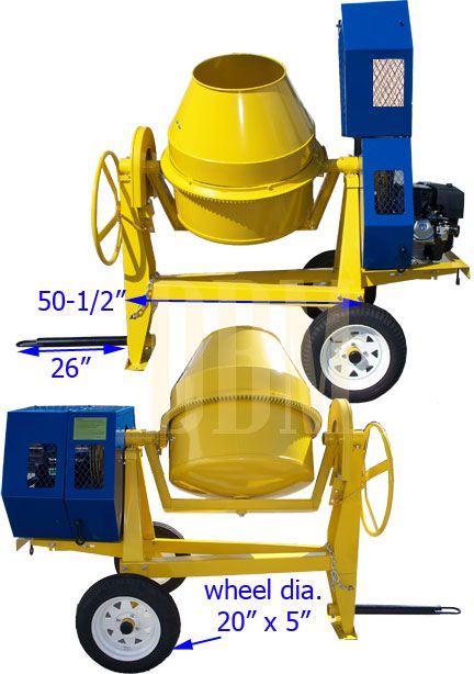 CU Cubic Cement Mixer 13HP Electric Gas Gasoline  