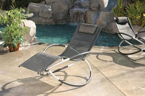 New Orbital Recliner Patio & Deck Chaise Lounge Chair  