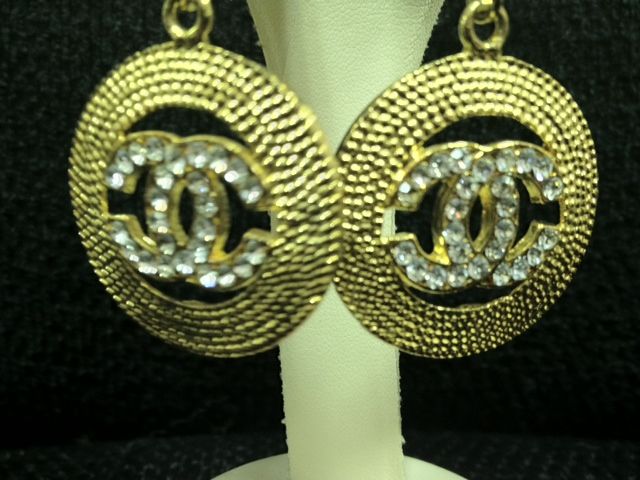 Chanel Rodium Gold Earrings  