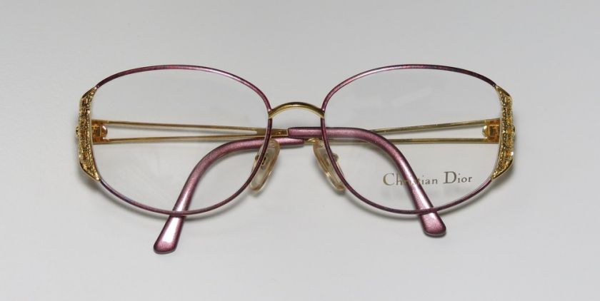 NEW CHRISTIAN DIOR CD 2881 57 16 130 VISION GOLD/WINE EYEGLASSES 