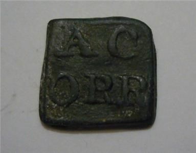   communion token   1752 M I.M AC ORR   Scotland church John Milligan