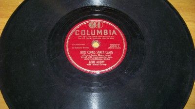 78 Columbia Record Gene Autry   Here Comes Santa Claus  