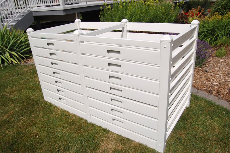 DURA TREL DOUBLE WIDE COMPOST BIN 24 CUBIC FT  