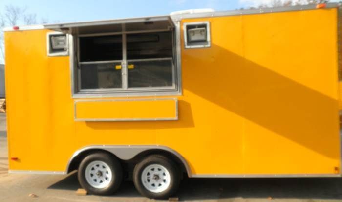 NEW 8.5 x 16 YELLOW FOOD CONCESSION VENT HOOD ENCLOSED TRAILER  