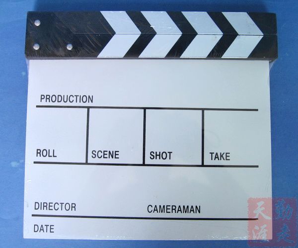 NEW white Clapper board Directors TV Movie Slate Cut  