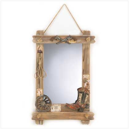 WESTERN REFLECTIONS MIRROR Rustic Art Wall Decor NEW  