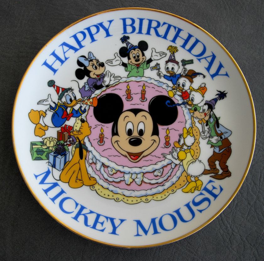 DISNEY CERAMIC HAPPY BIRTHDAY MICKEY COLLECTOR PLATE  