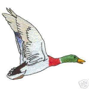 Flying Mallard Drake bird Embroidered Iron On Patch  