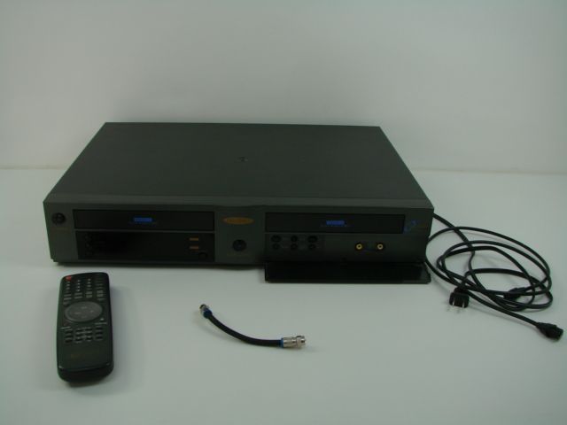 DDV9100 Video Cassette Recorder Go Video Dual Deck VHS VCR W Remote 