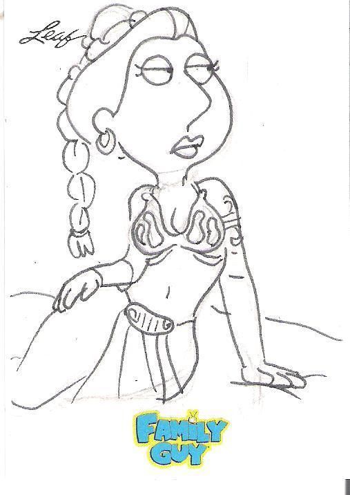 FAMILY GUY SEASONS 3,4,5 LOIS GRIFFIN AS PRINCESS LEIA SKETCH CARD 