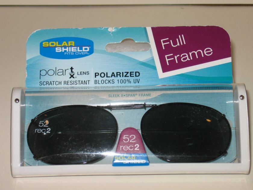 FOSTER GRANT SOLAR SHIELD CLIP ON POLARIZED SUNGLASSES  