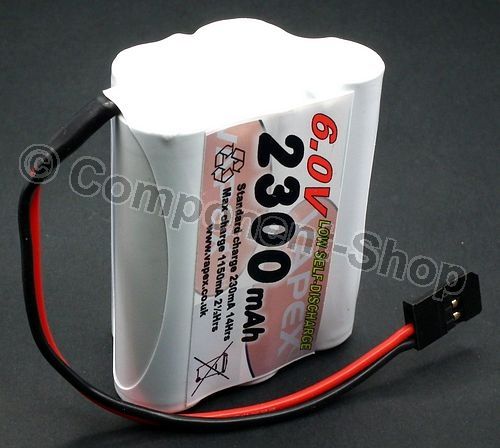   AA 2300mAh receiver NiMH Hump battery pack, Low self discharge, Futaba