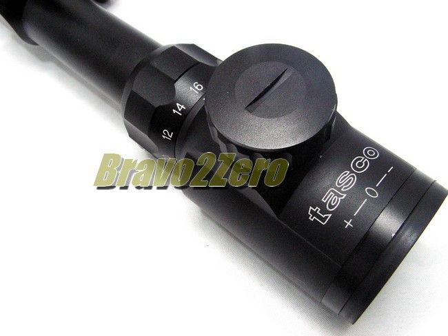 TASCO 4 16x50 Red Green Illuminated Rangefinder AO Rifle Scope  