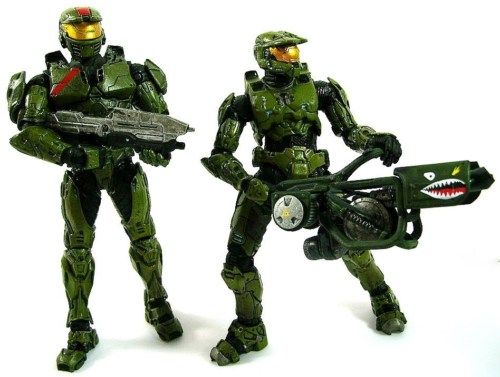 HALO 3 SPARTAN 2 PACK MASTER CHIEF & RED TEAM LEADER  