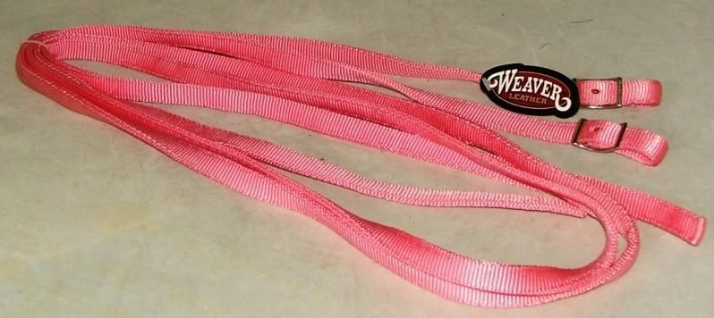 Pink Western Gaming Reins NEW Tack Nylon Horse Weaver  