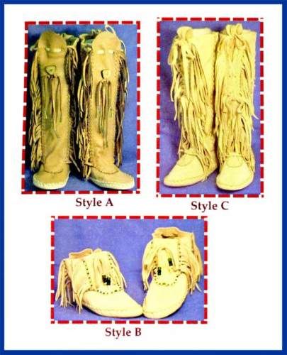 Native American Shawnee Indian Moccasin Sewing Pattern  
