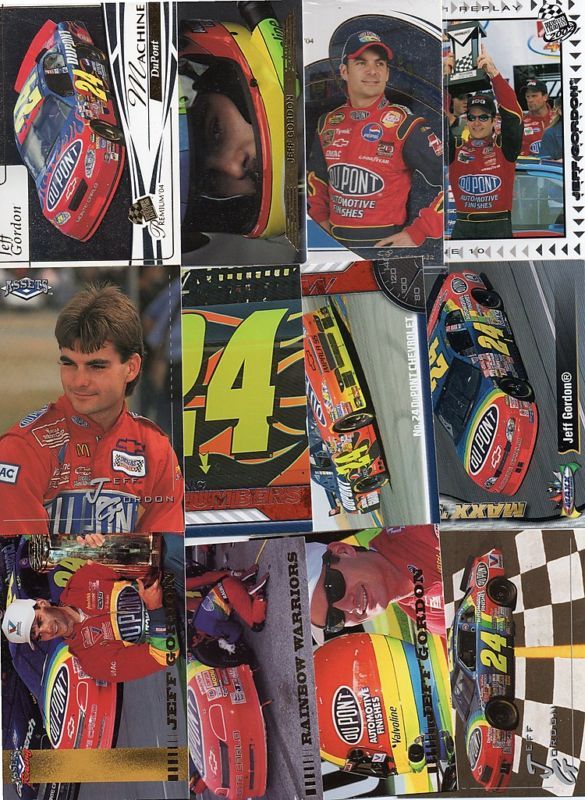 JEFF GORDON 12 CARD LOT NASCAR LOOK NICE MIX  