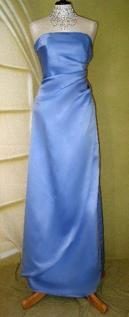 NWT Jessica McClintock Periwinkle Blue Satin Dress Size 4  