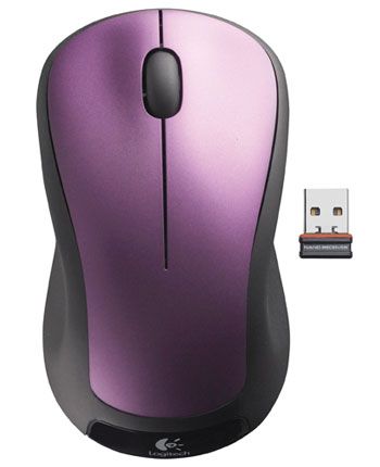 Logitech M310 Wireless Full Sized Mouse w/Nano Receiver   Soft Violet 