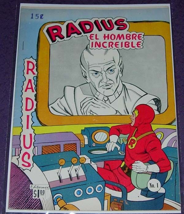 RADIUS EL HOMBRE INCREIBLE #1 1965 MEXICO COMIC BOOKUnusual #1 in 