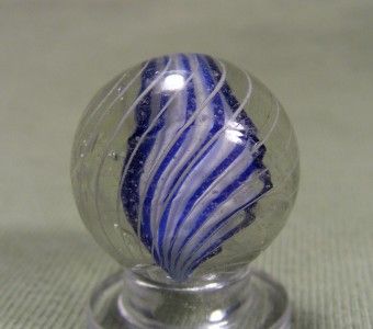 Marbles ANTIQUE GERMAN TRI LAYER CAGED STRIPED SOLID CORE MARBLE 25/32 