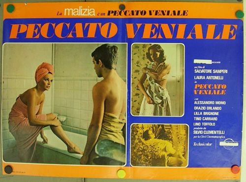 dc65 peccato veniale LAURA ANTONELLI rare POSTER ITA B  