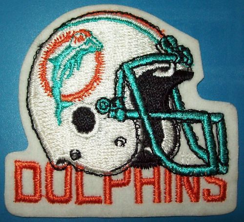 1983 MIAMI DOLPHINS NFL FOOTBALL HELMET TEXT PATCH  