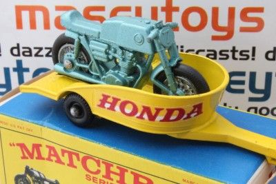 Matchbox Lesney No.38c Honda Motorcycle & Trailer vnMIB  