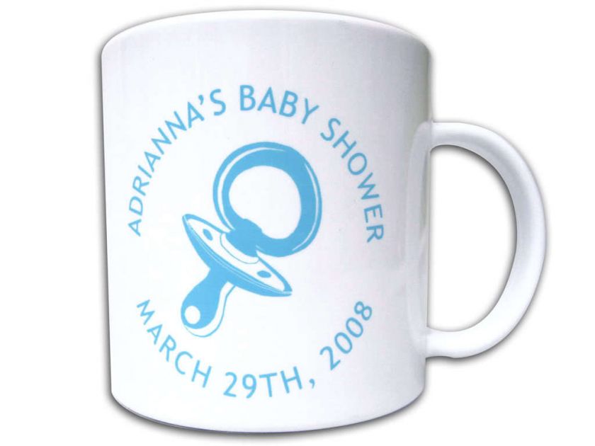 60 COFFEE MUGS PERSONALIZED Baby Shower Gift Favors NEW  