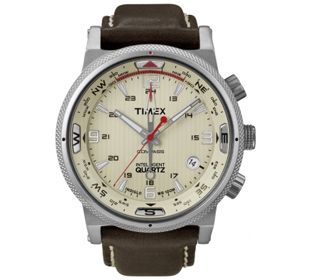 Timex Mens IQ Compass Leather Strap T2N725 Watch  