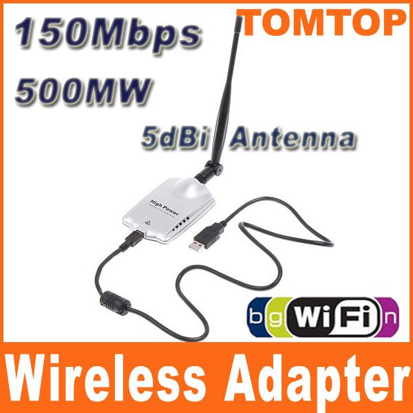   Adapter 802.11b/g/n WiFi 150M Network Card 500MW Antenna  