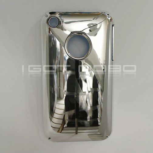 Silver Metallic Hard Case Cover For Apple iPhone 3G/3GS  