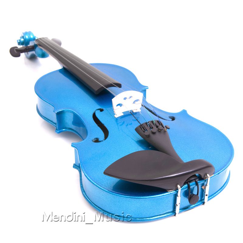 NEW 4/4 3/4 1/2 1/4 VIOLIN in BLACK BLUE PURPLE or PINK  