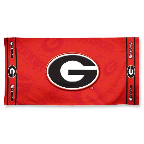 Georgia Bulldogs Beach Towel 30x60 Fiber Reactive  