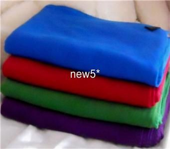 OVERSIZED FLEECE THROW BLANKET PURPLE GREEN RED BLUE  