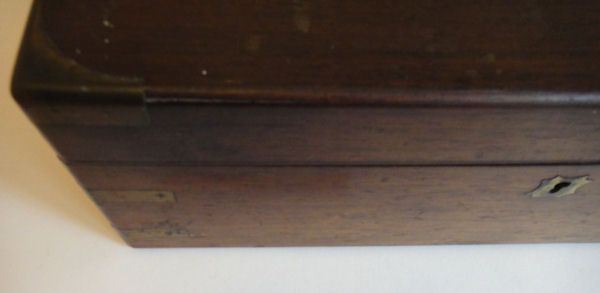 Victorian antique mahogany WRITING BOX / SLOPE   large size   original 