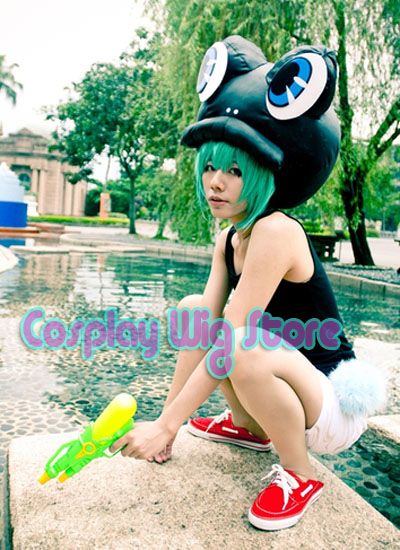 Katekyo Hitman Reborn Fran Short Green Cosplay Hair wig  