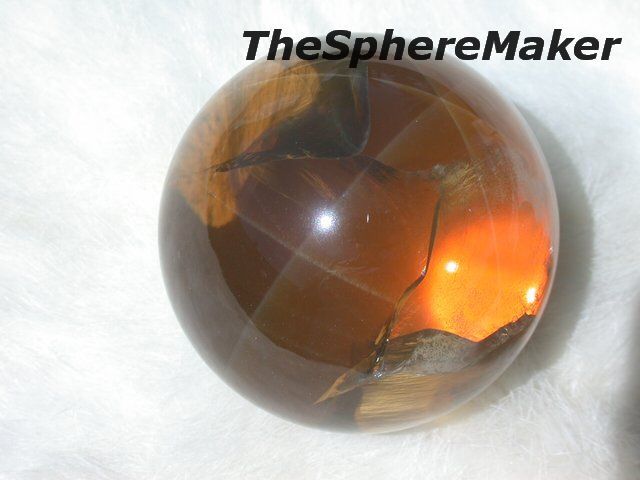 Siaz STAR LEMON QUARTZ SPHERE SPECTACULAR RARE GEM CRYSTAL BALL 