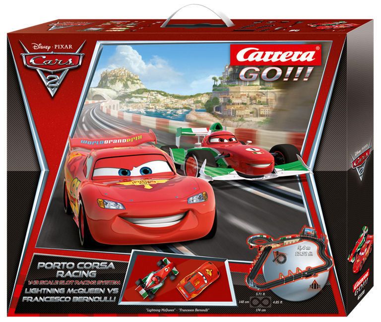   Disney/Pixar Cars 2 Porto Corsa Slot Car Racing Set w/ Tracks  