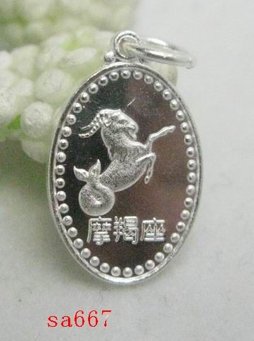 925 Sterling Silver Magic 12 Astrology Jewelry Pendants  