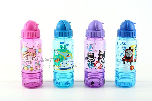 SANRIO PEKKLE DUCK 350ML WATER BOTTLE W/ STRAW & CUP 110429  