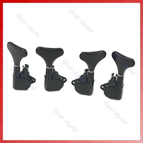 New Black Guitar Sealed Tuners Tuning Pegs Machine Heads 2R2L For 4 