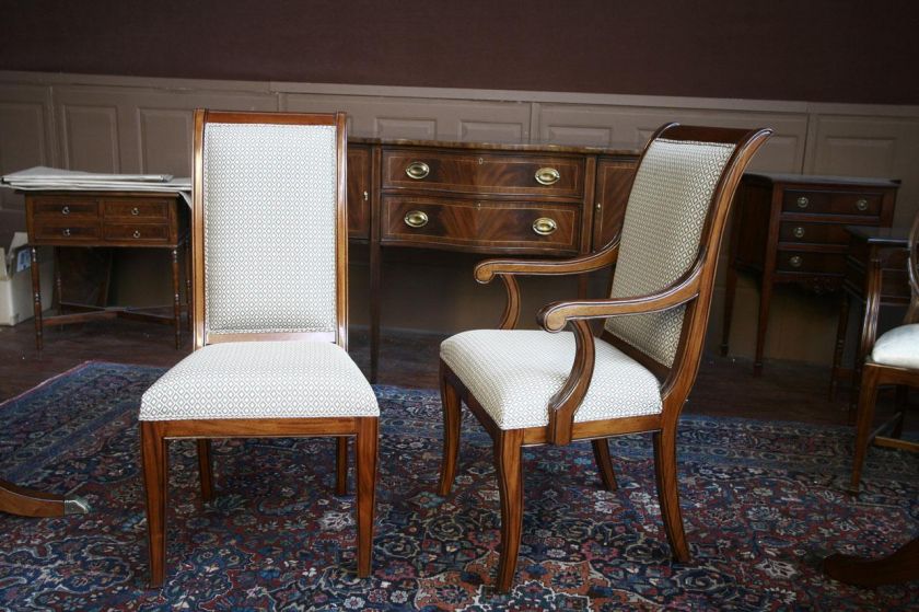 Mahogany Dining Room Chairs  Regency  Upholstered  