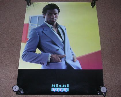 1980s PHILIP MICHAEL THOMAS MIAMI VICE TV Series POSTER  